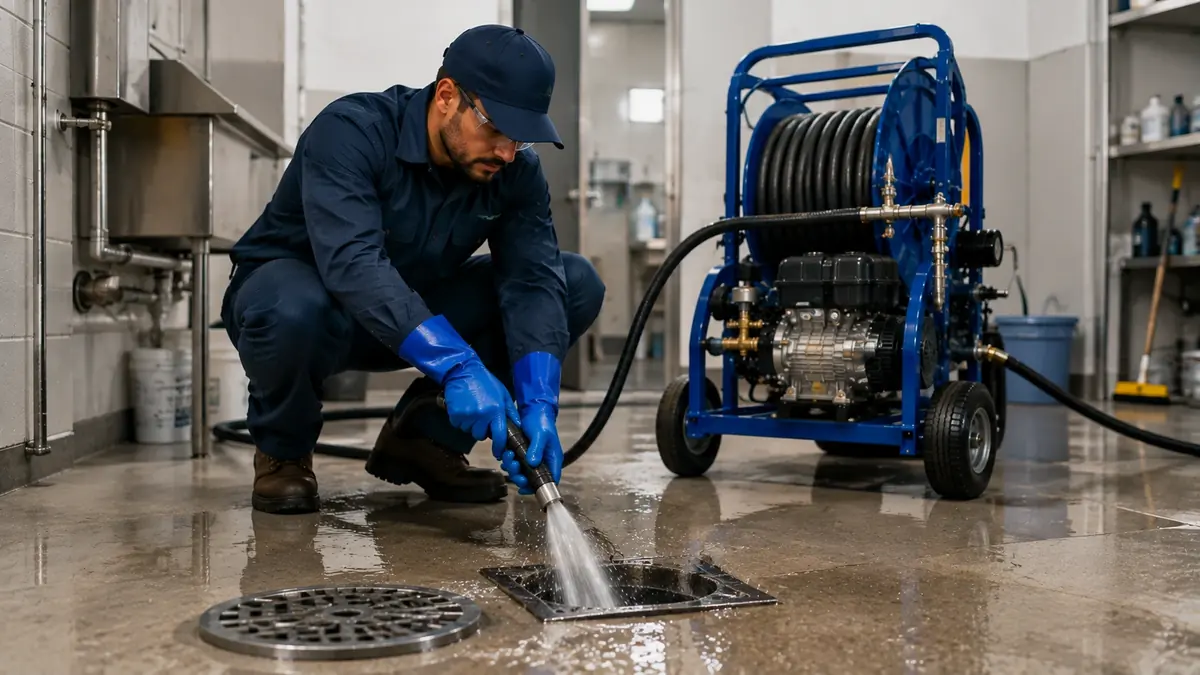 Floor Drain Hydro Jet Cleaning in Olema