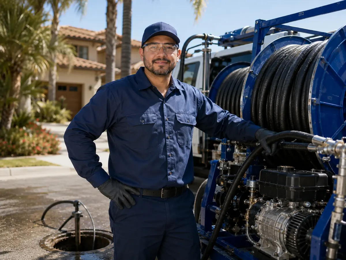 Hydro jet sewer cleaning in Olema