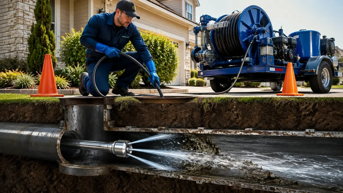 Main Sewer Line Hydro Jet Cleaning in Olema