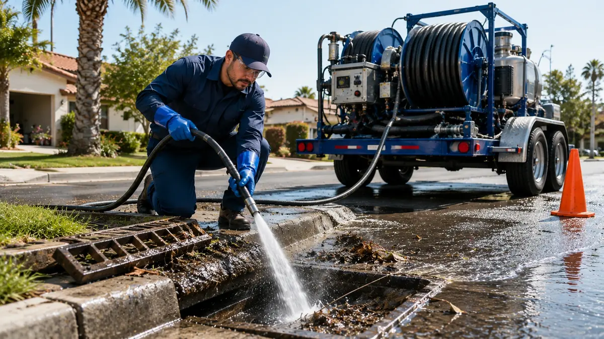 Storm Drain Hydro Jet Cleaning in Olema